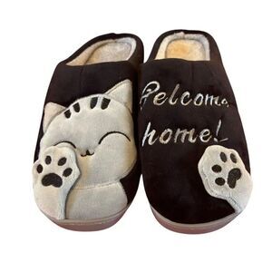 Adorable Welcome Home Cat Slippers. Will make a perfect gift!
